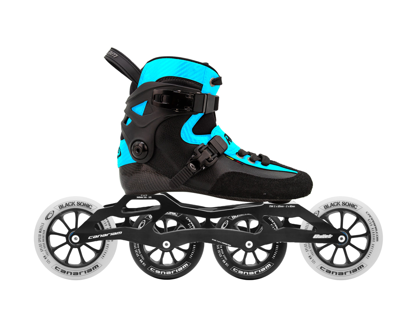 Rocket Downhill Bullet 360 Black Sonic Blanca 2x125mm + Black Sonic Negra 2x110mm