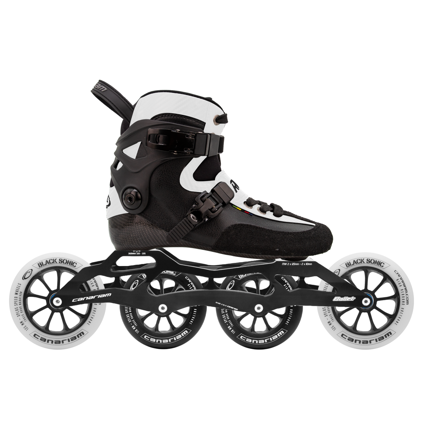 Rocket Downhill Bullet 360 Black Sonic Blanca 2x125mm + Black Sonic Negra 2x110mm