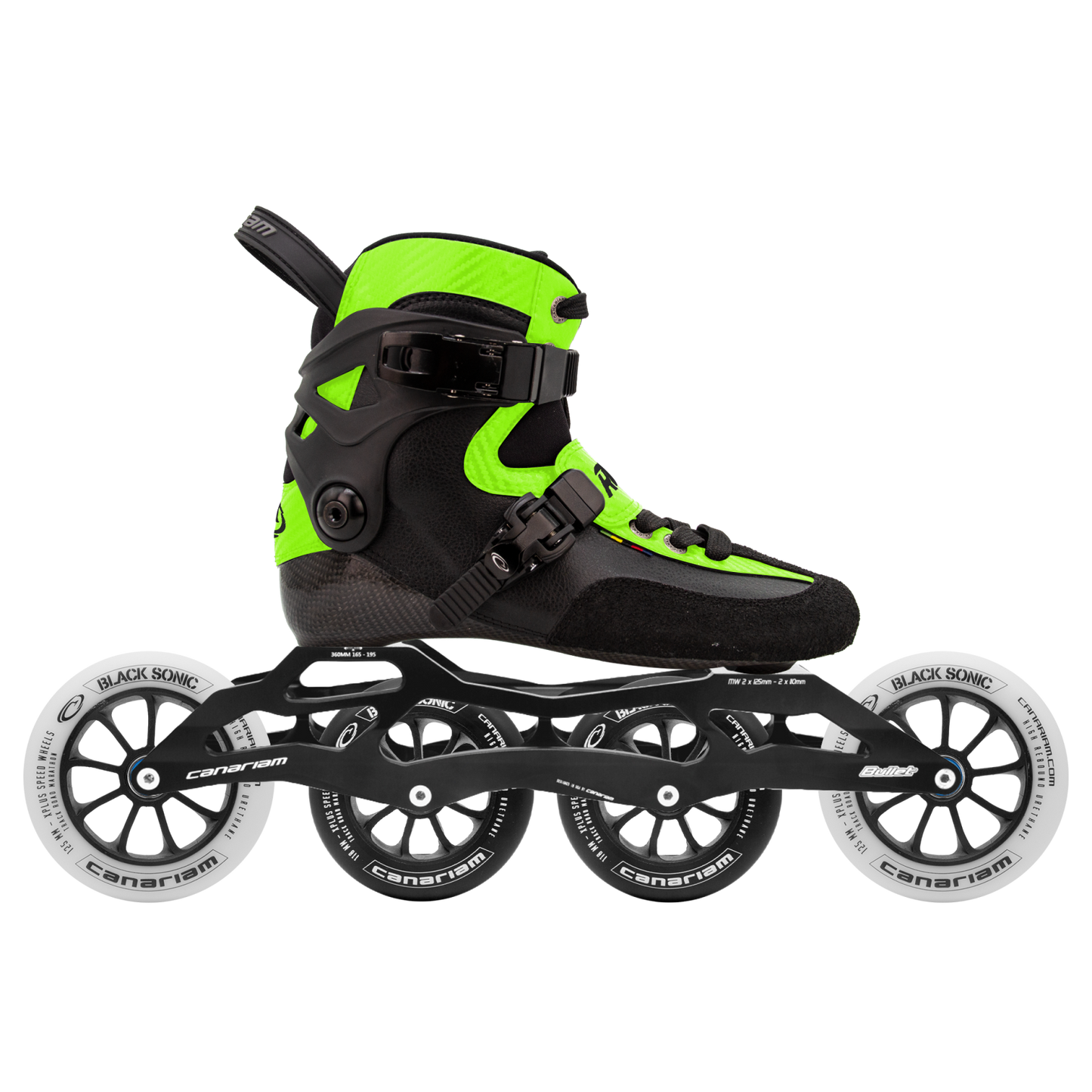 Rocket Downhill Bullet 360 Black Sonic Blanca 2x125mm + Black Sonic Negra 2x110mm