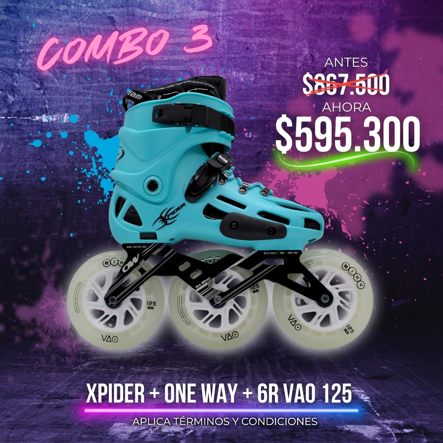 Combo 3: Xpider One Way VAO Mixy 3x125mm