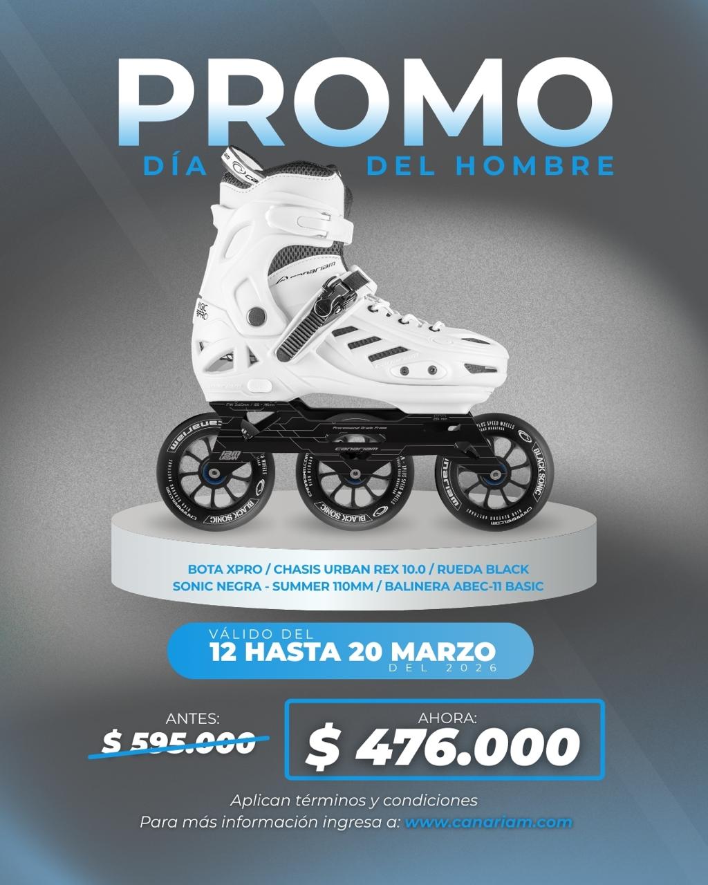 Promo: Xpro Rex 10.0 Black Sonic Negra/Summer 3x110mm + Balineras Abec-11 Basic