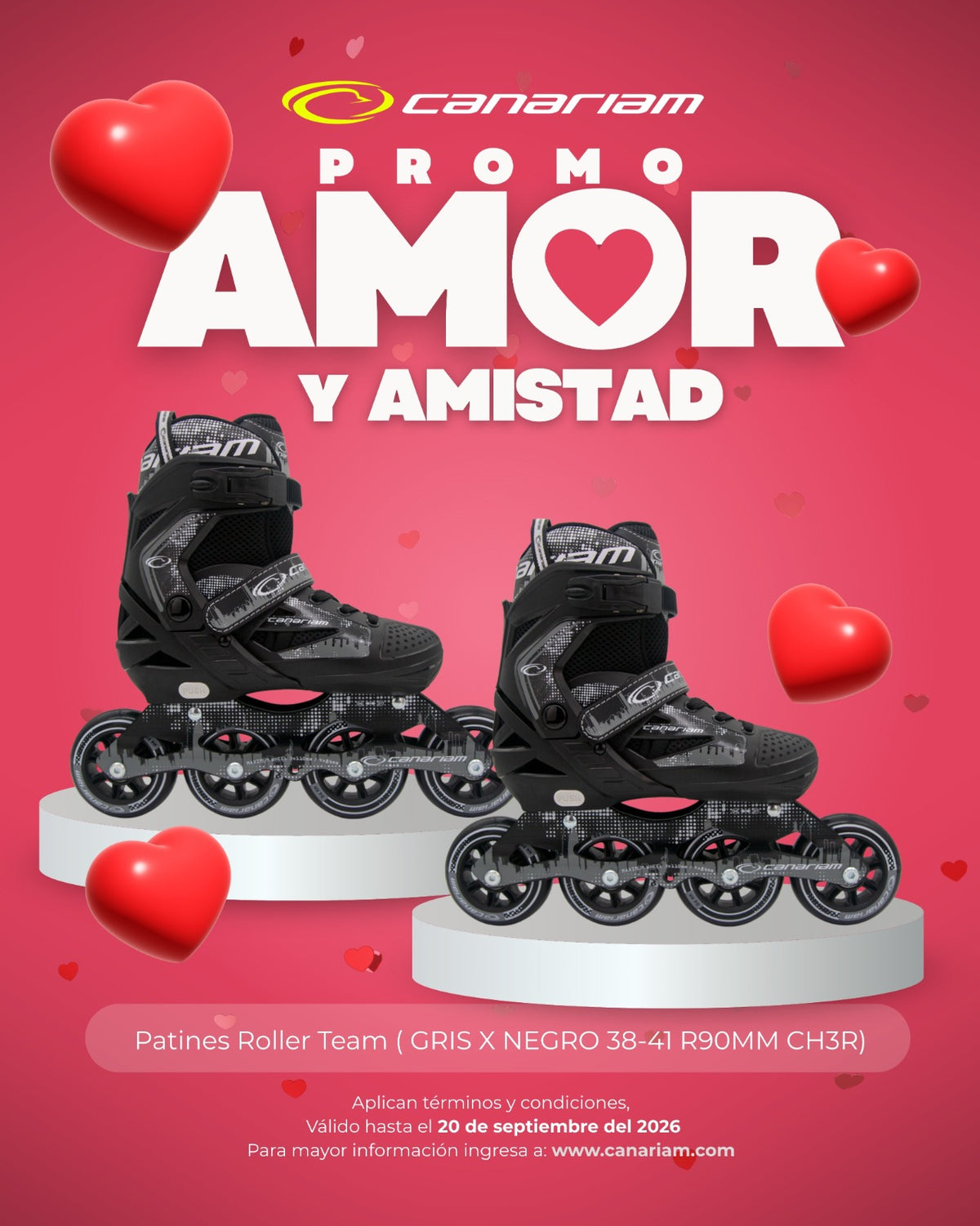 Promo: 2 Roller Team Gris x Negro 35-38