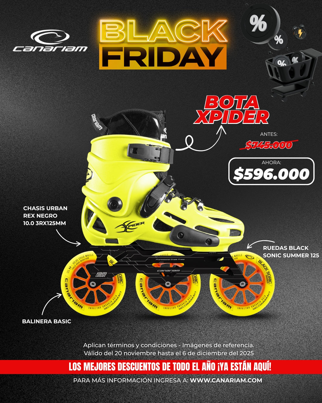 Black Friday: Xpider Rex Black Sonic Summer 3x125mm