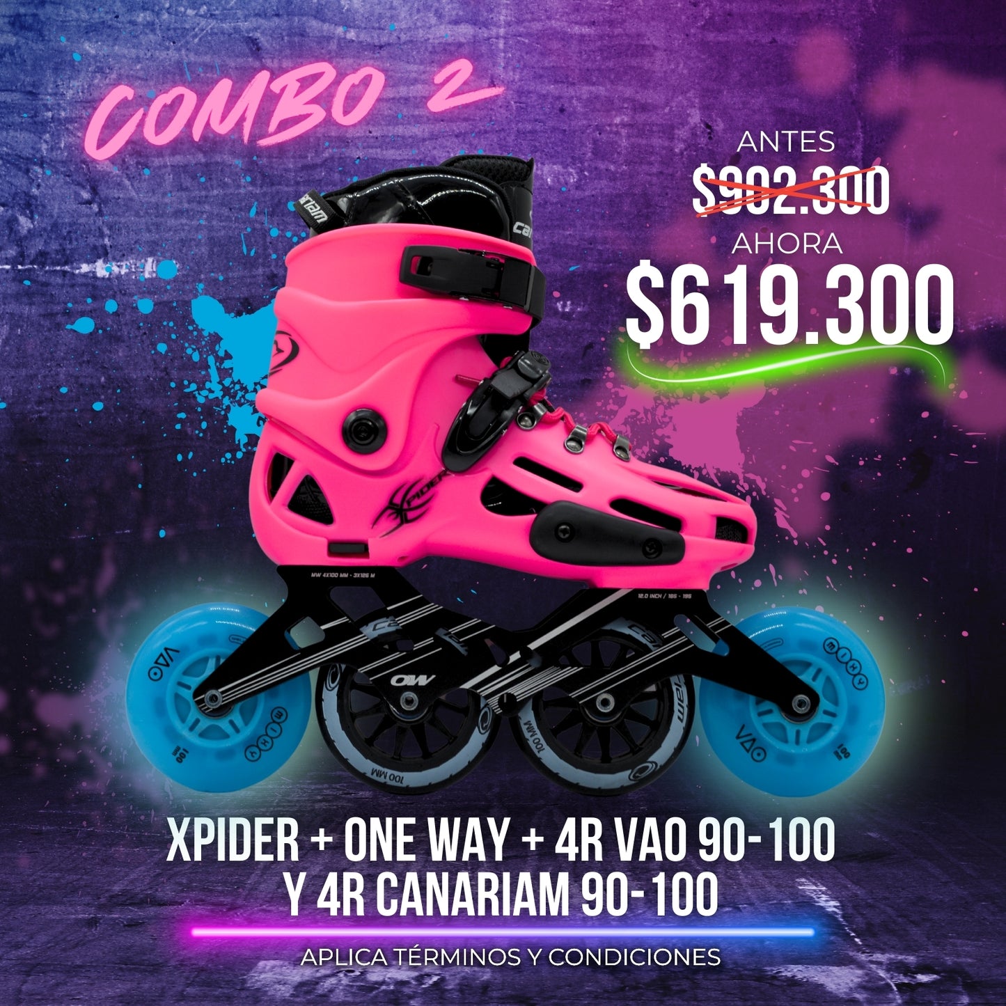 Combo 2: Xpider One Way VAO Mixy + Canariam 4×90/100mm