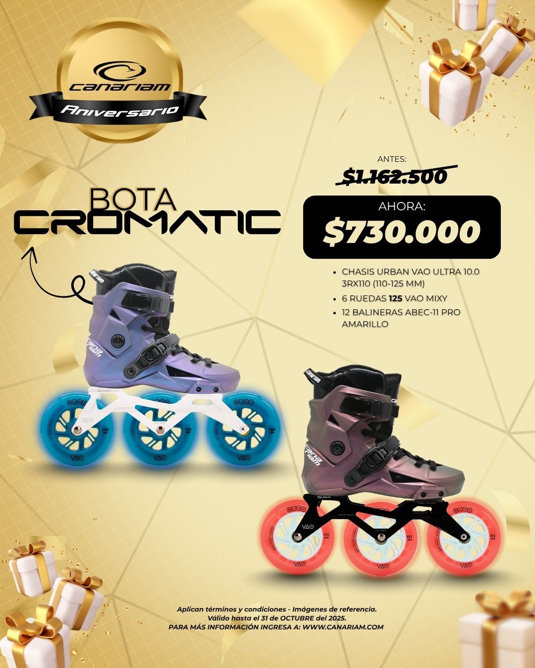 Promo Aniversario: Cromatic VAO Ultra VAO Mixy 3x125mm