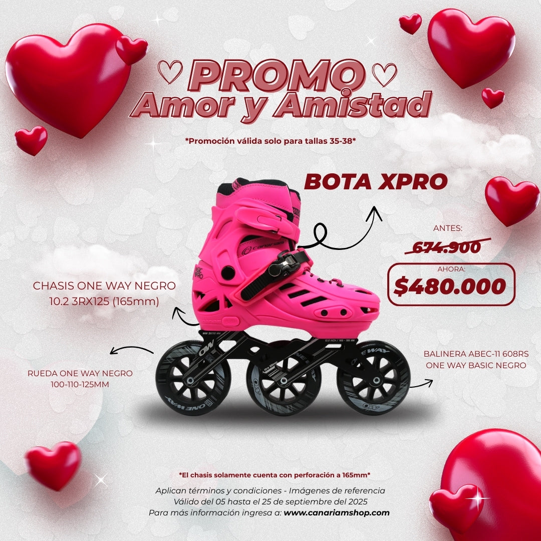 Promo: Patin Xpro One Way 10.2 ruedas 3x100mm