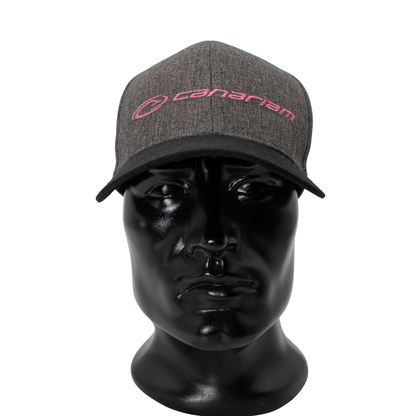 Gorra Canariam Gris bordado fucsia