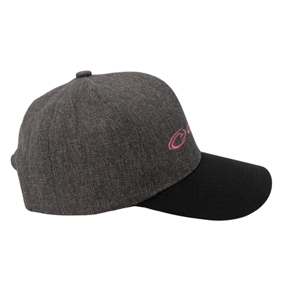 Gorra Canariam Gris bordado fucsia