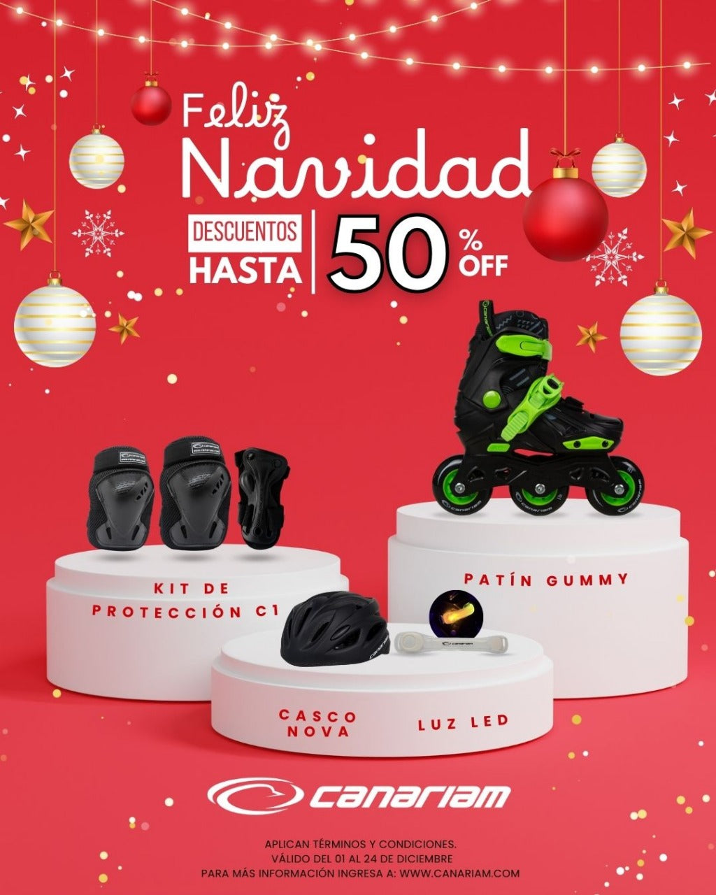 Promo: Patin Gummy + Kit de Protección C1 + Casco Nova + Luz de Seguridad Led