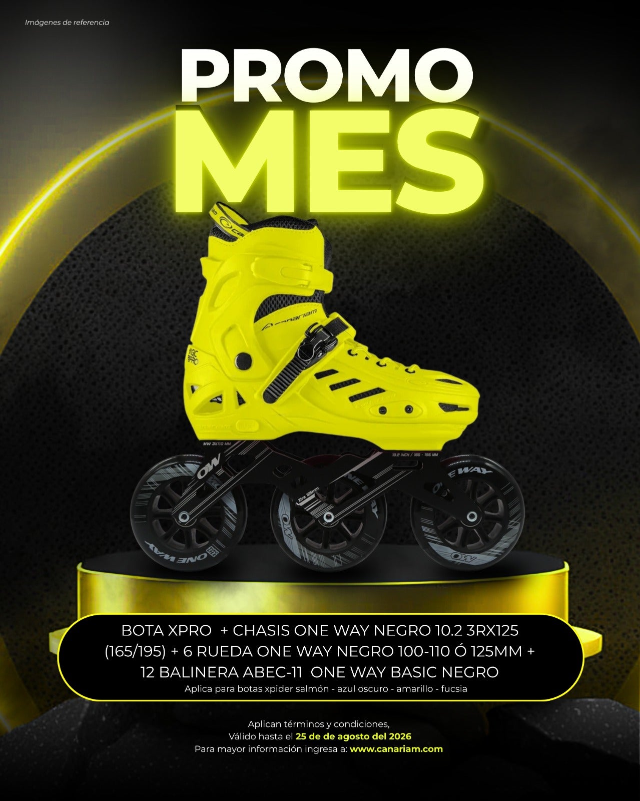 Promo: Xpro One Way 10.2 + One Way 100/110/125mm + Balinera ABEC-11
