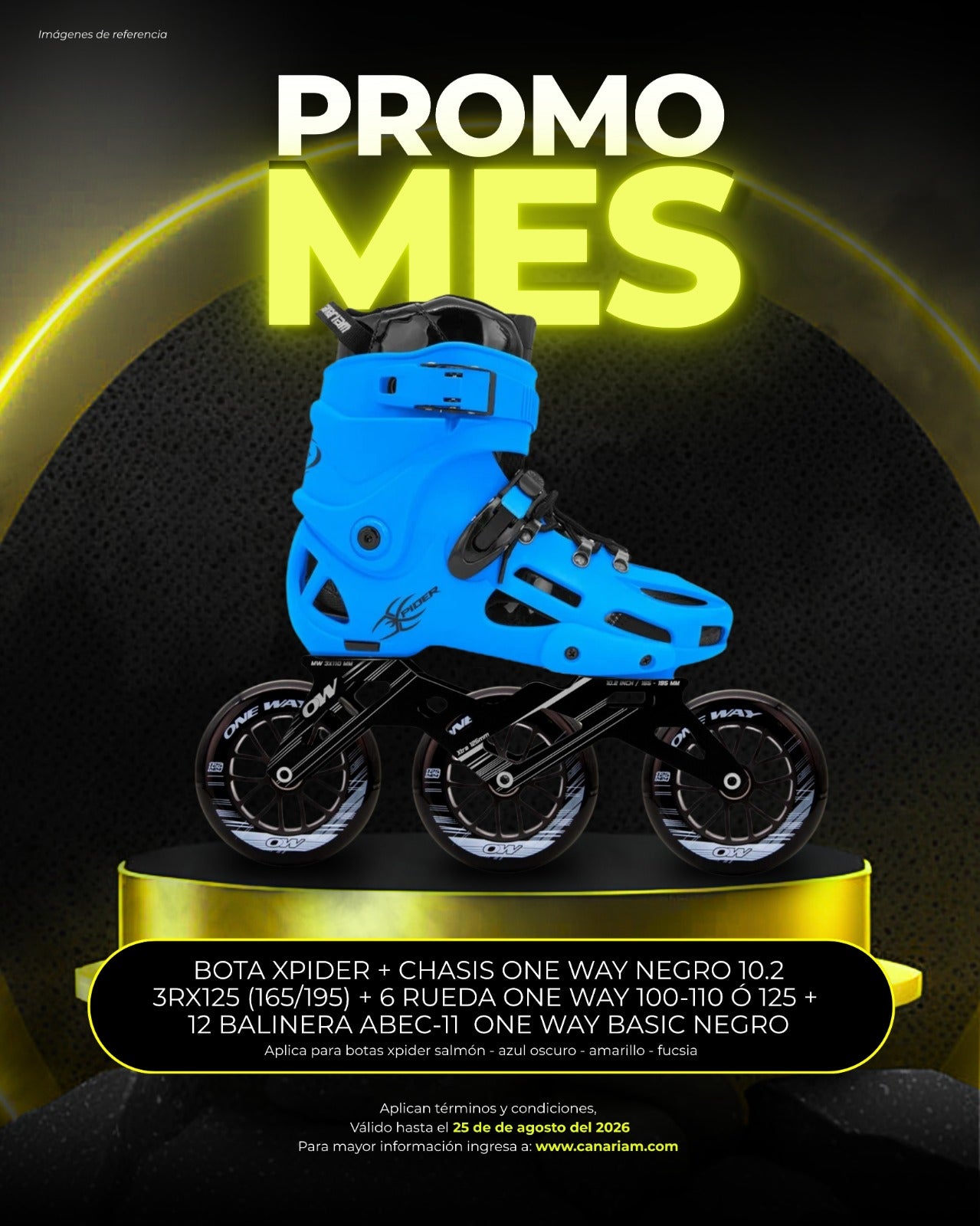 Promo: Xpider + One Way 10.2 + One Way 100/110 + Balinera ABEC-11