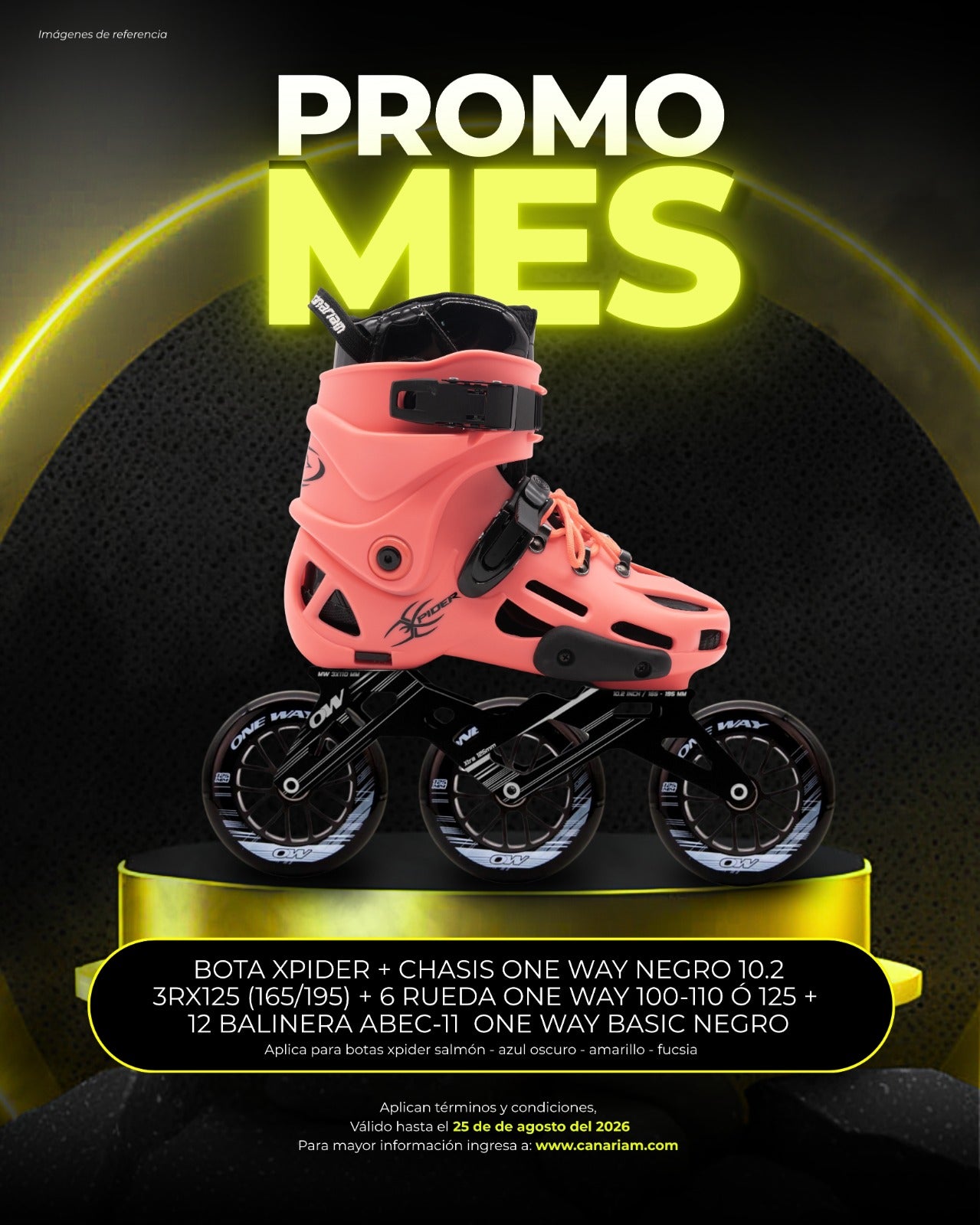 Promo: Xpider + One Way 10.2 + One Way 100/110 + Balinera ABEC-11