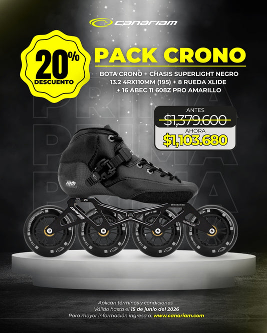 Promo: Crono + Chasis Superlight 13.2 + Ruedas Canariam Xlide 110mm + 16 Balineras 16 Balineras ABEC 11 (Copia)