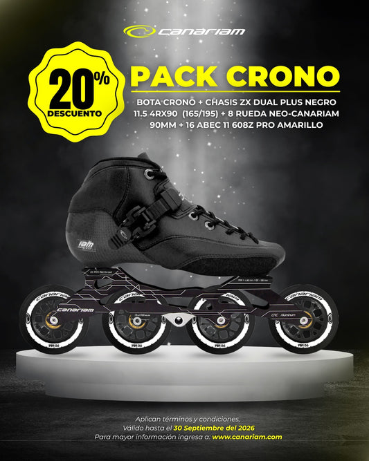 Promo: Crono + Chasis ZX Dual Plus 11.5 + Ruedas Canariam/NEO 90mm + 16 Balineras ABEC 11