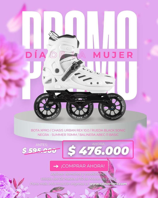 Promo: Xpro Rex Black Sonic Negra/Summer 3x110mm + Balineras Abec-11 Basic